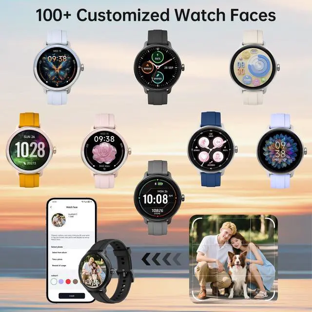 Alt view image 7 of 7 - Smart Watch for Men Women(Answer/Make Calls), Smartwatch Built-in AI Voice, 1.27" HD Fitness Tracker with Heart Rate/Sleep/Step/SpO2 Monitor, 100+ Sports Modes, IP68 Waterproof Watch for Android iOS