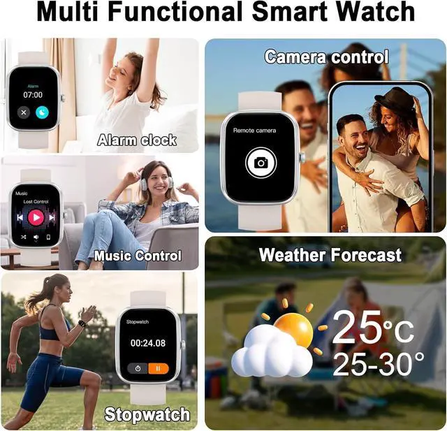 Alt view image 6 of 7 - AI Smart Watch with ChatGPT, 1.91" Bluetooth Calling Smartwatch for Men Women, 110+ Fitness Modes Activity Tracker, Sleep/Heart Rate/Calorie Monitor, IP68 Waterproof Step Counter for Android iOS