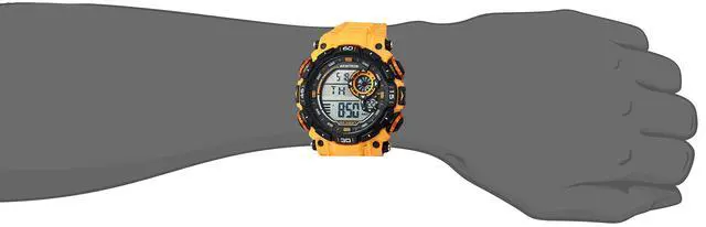 Alt view image 4 of 4 - JAYSUING Men's Digital Chronograph Resin Strap Watch, 40/8397