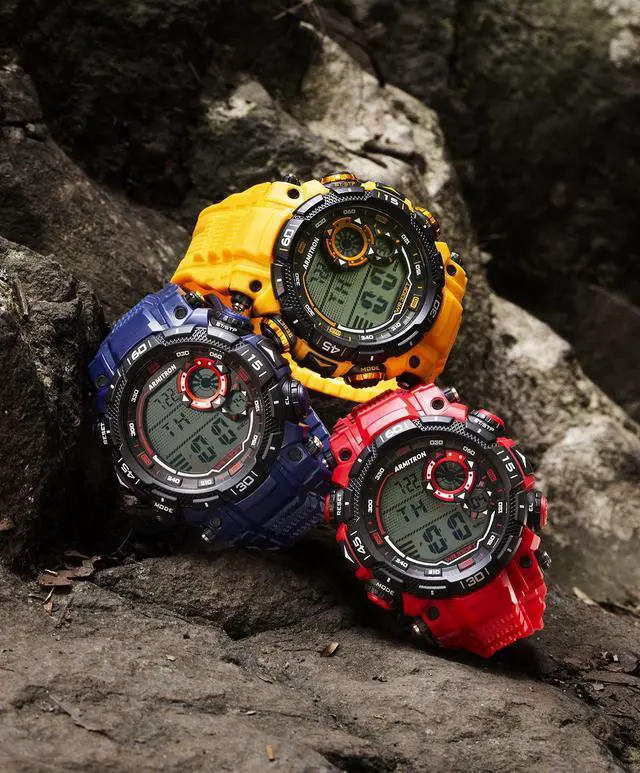 Alt view image 3 of 4 - JAYSUING Men's Digital Chronograph Resin Strap Watch, 40/8397