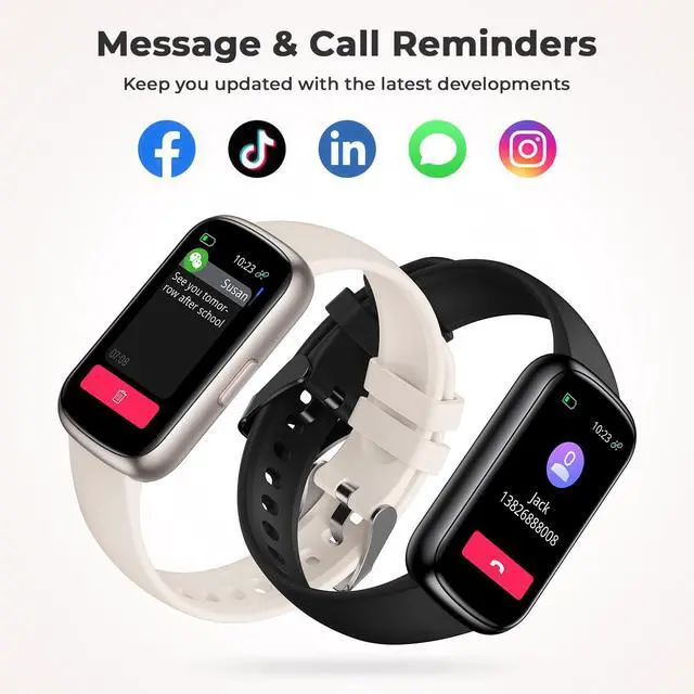 Alt view image 4 of 7 - JAYSUING Fitness Tracker with 24/7 Heart Rate, Blood Oxygen, Sleep Monitor, 3ATM Waterproof Fitness Watch/Smart Watch/Activity Tracker, Pedometer/Step Counter, Calorie Tracker for Women Men, Starlight