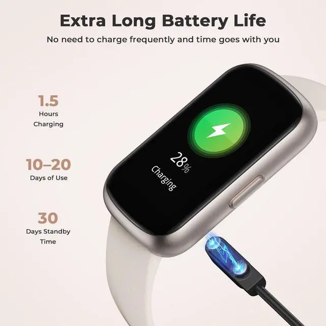 Alt view image 7 of 7 - JAYSUING Fitness Tracker with 24/7 Heart Rate, Blood Oxygen, Sleep Monitor, 3ATM Waterproof Fitness Watch/Smart Watch/Activity Tracker, Pedometer/Step Counter, Calorie Tracker for Women Men, Starlight