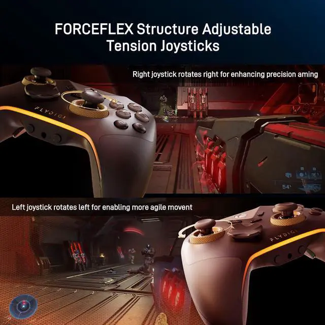 Alt view image 2 of 7 - FLYDIGI VADER 5S Wired Controller for Xbox Series X|S, Xbox One, Windows 10/11, FORCEFLEX Adjustable Tension Joysticks, FORCESWITCH Triggers, 6 Remappable Buttons, 3.5mm Audio Jack