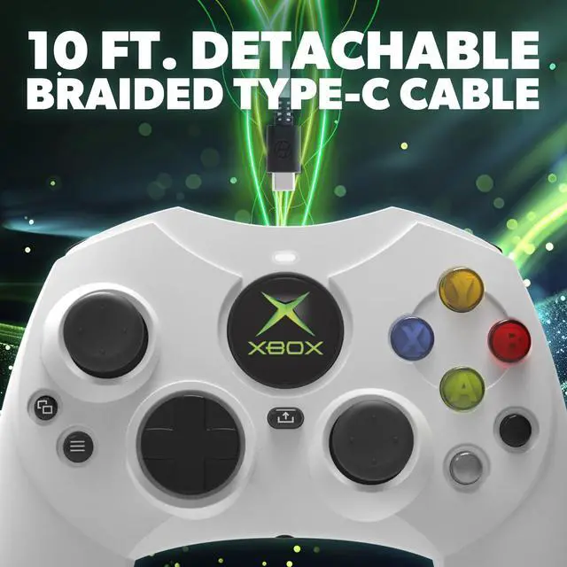 Alt view image 2 of 6 - JAYSUING- DuchesS Wired Controller for Xbox Series X|S, Xbox One, Windows 10|11, PC, with Hall Effect Joysitcks, Audio Jack, Impulse Triggers, Xmas Gift for Gamers - White - Officially licensed