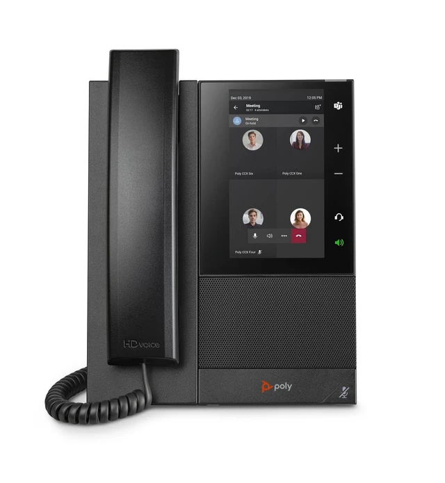 Alt view image 4 of 5 - Plantronics CCX 505 Phone with Handset (Poly), Wi-Fi Enabled, 5" LCD Display, Bluetooth & USB Headset Ports, Microsoft Teams Certified,Black