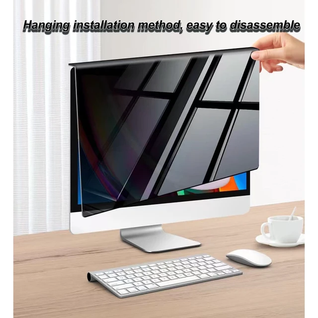 Alt view image 4 of 5 - LYLSMGS 34 inch Hanging Privacy Panel for Desk, 21:9 Widescreen Monitor