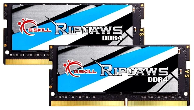Main image of G.SKILL Ripjaws DDR4 SO-DIMM Series DDR4 RAM 32GB (2x16GB) Up to 2400MT/s* CL16-16-16-39 1.20V Unbuffered Non-ECC Notebook/Laptop Memory SO-DIMM (F4-2400C16D-32GRS)