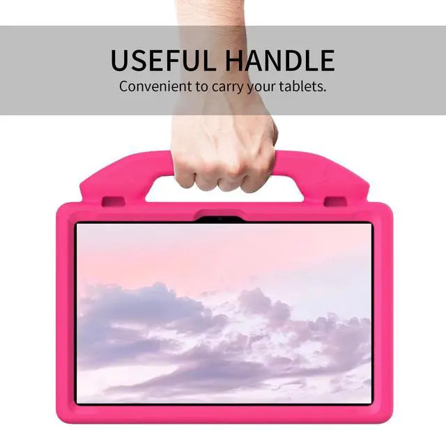 Alt view image 3 of 5 - YGTRLKP for Fire Max 11 Kids Tablet Case EVA Material Light Weight Shockproof Rugged Heavy Duty Thumb Kickstand Kids Case for Fire Max 11 (2023) (Rose red)