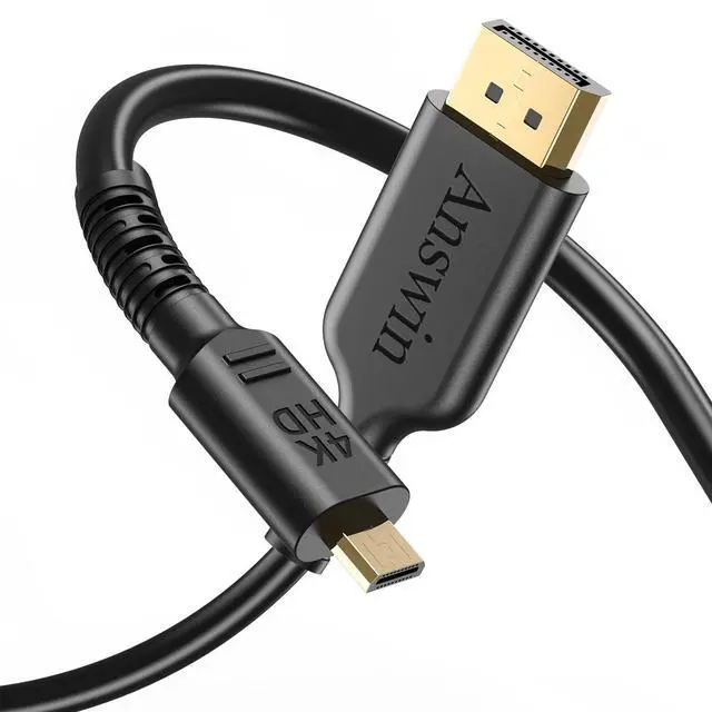 Main image of Answin DisplayPort to Micro HDMI Cable Uni-Directional 4K@60Hz 2K@120Hz 5Ft