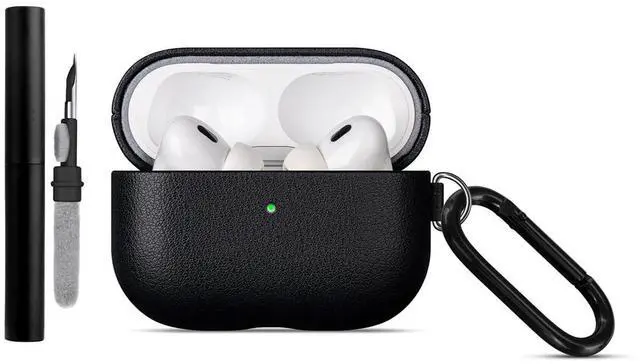 Main image of Lopie Leather Case for AirPods Pro 3rd Generation with Keychain & Cleaner Kit, Handmade for AirPods Pro 3 Leather Case Cover, Protective Hard Shell Cover, Fully-Wrapped with Top Gr