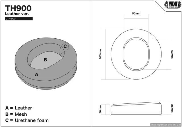 Alt view image 4 of 5 - YAXI Comfort TH900/TH610/TH600/TH-X00 Earpads (1pair Alcantara+1pair Leather)