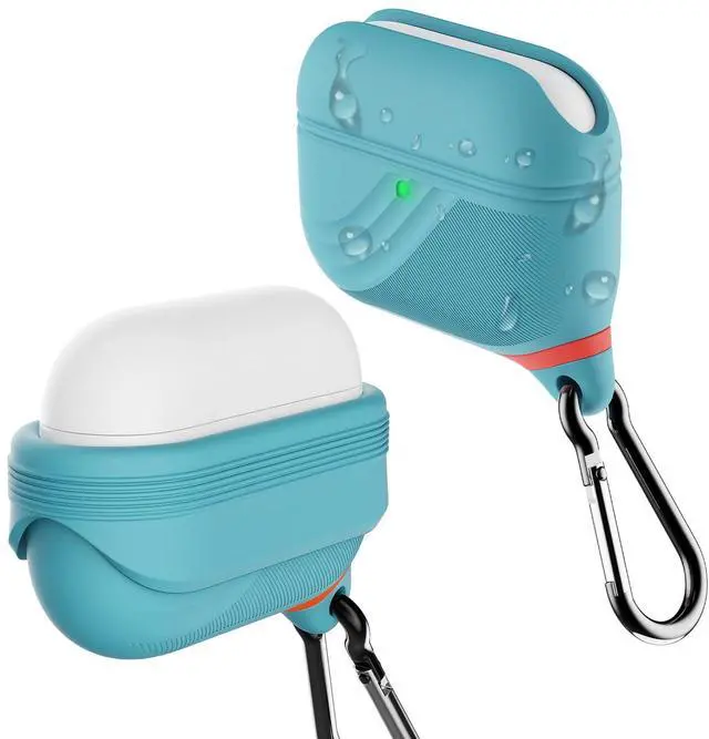 Main image of HALLEAST for AirPods Pro 3 Case, IP67 Waterproof Silicone Cover with Stylish Design & Metal Carabiner - US Patented, Wireless Charging, Front LED Visible (AirPods Pro 3rd Ge