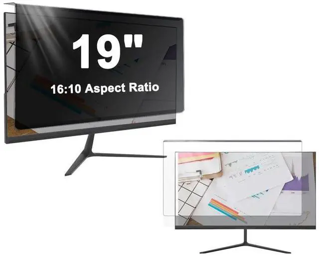 Main image of LYLSMGS 19 Inch Computer Monitor Privacy Screen -Reduce Glare Blue Light Filter -Reduce Eye Strain,Compatible for Dell, Hp, Acer,Easy to Install & Remove Screen Protector Panel for 16:10 Aspect