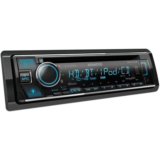 Alt view image 2 of 3 - KENWOOD KDC-X705 Single DIN CD Receiver with Bluetooth, HD Radio, Alexa Built-in Spotify and Pandora Link for iPhone or Android Phones, SiriusXM Read, (3) 5Volt Pre-Outs