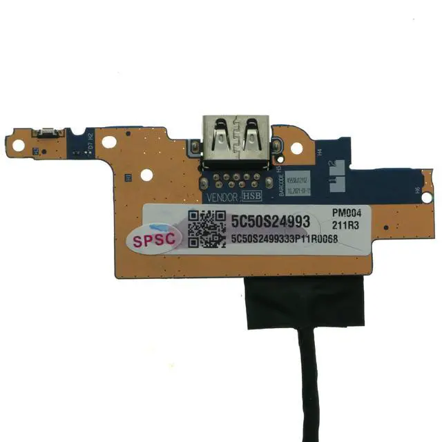 Alt view image 2 of 5 - NS-C433 Power Button USB Board with Cable for Lenovo Yoga C740-14IML 5C50S24993 DC020024J10