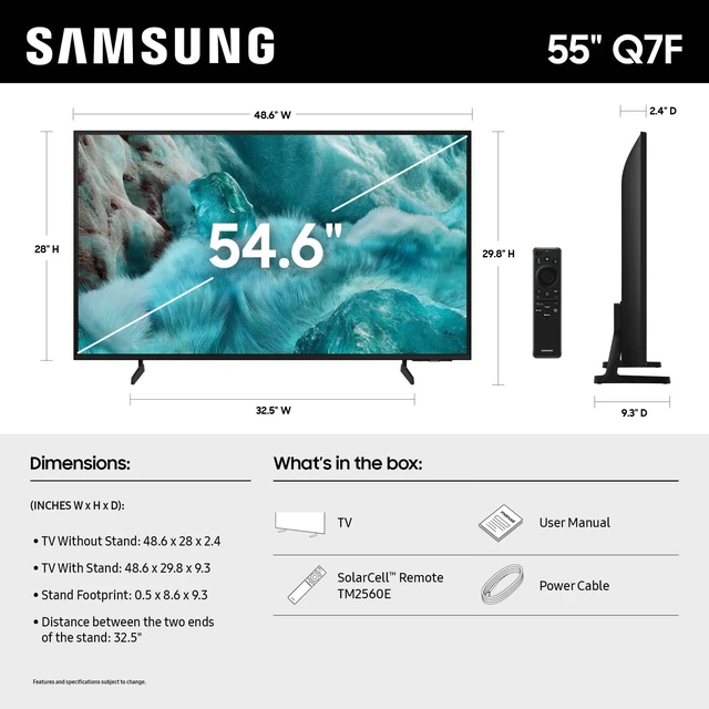 Alt view image 2 of 5 - Samsung 55-Inch Class QLED Q7F Series Samsung Vision AI Smart TV (2025 Model, 55Q7F) Quantum HDR, Object Tracking Sound Lite, Q4 AI Gen1 Processor, 4K upscaling, Gaming Hub, Alexa Built-in