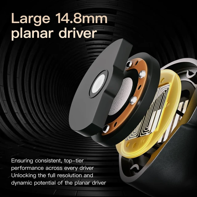 Alt view image 4 of 5 - Letshuoer S12 Ultra 14.8mm Planar Driver in Ear Monitor IEM,HiFi Wired Earphones with Detachable 2pin 392-Core Silver-Plated Cable for Musicians Audiophiles (Gunmetal Grey, 3.5mm/4.4mm Connector)
