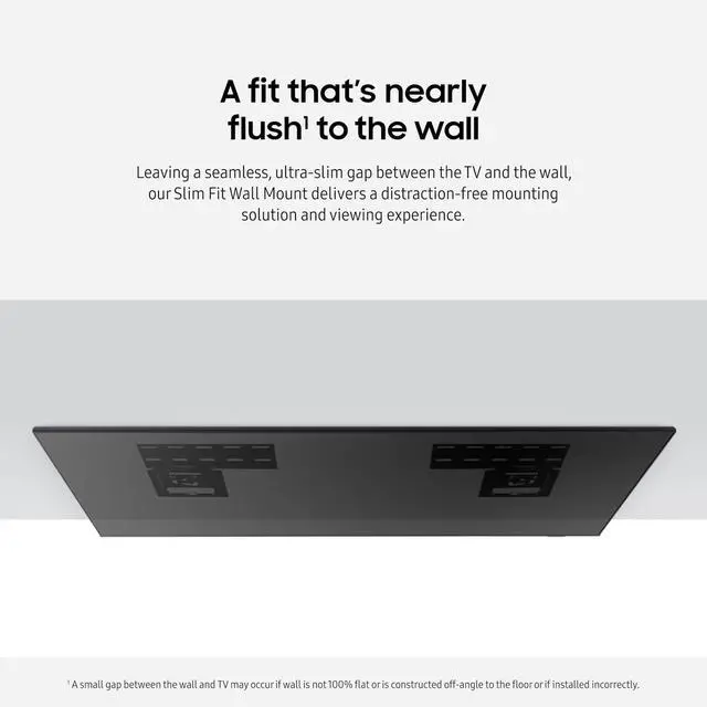 Alt view image 4 of 5 - Samsung Slim Fit TV Wall Mount, Compatible w/ 98- 100 Samsung TVs, Easy Installation, Blends with Any Interior, Minimalist Look, WMN-D90EB/ZA, 2025, Black