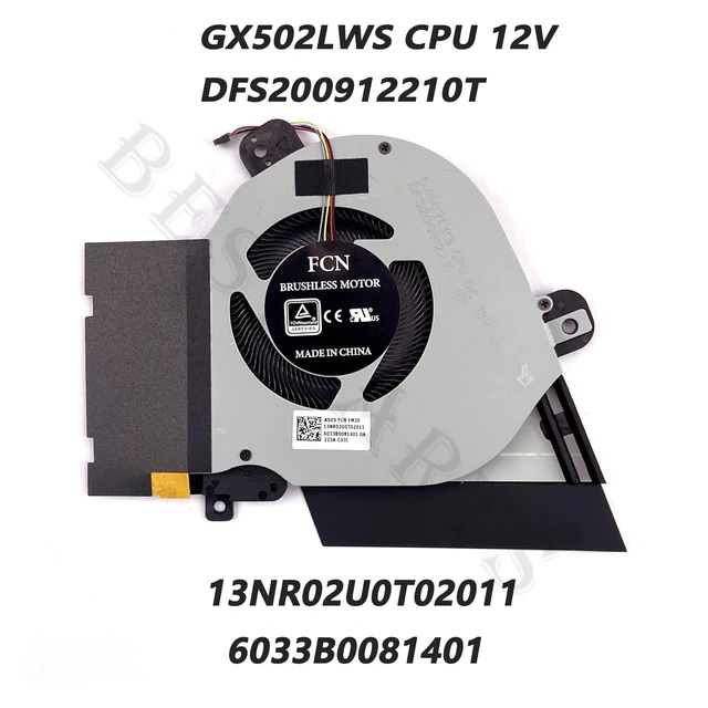 Alt view image 5 of 5 - CPU+GPU Cooling Fan for ASUS ROG Zephyrus GX502G GX502LWS GX502GW GX502GV