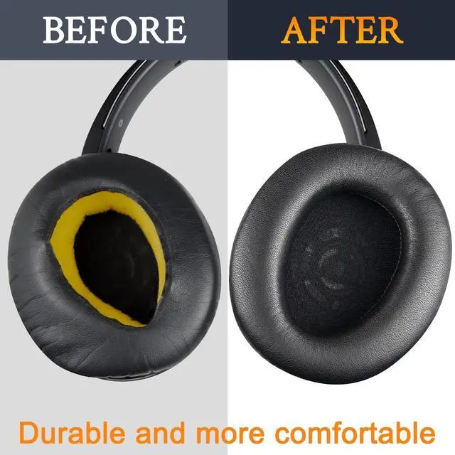 Alt view image 5 of 5 - SOULWIT Lambskin Replacement Ear Pads for Sony WH-CH700N/MDR-ZX780/MDR-ZX770/MDR-10R Over-Ear Headphones, Earpads Cushion with High Density Foam - Black