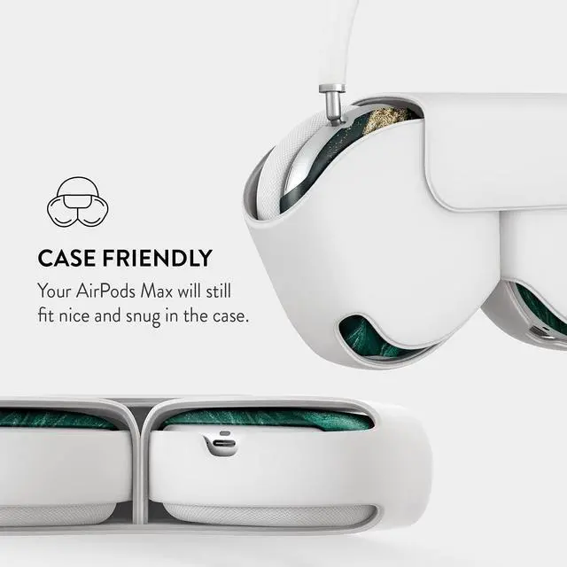 Alt view image 5 of 5 - Burga Airpods MAX Case, Compatible with Apple Airpods MAX Cover, Cute Protective Air Pods Hard Plastic Shell, Headphones Ear Covers, Stylish Design Smartphone Accessories