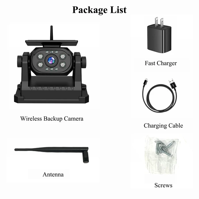 Alt view image 2 of 5 - VOONOA Magnetic Wireless Backup Camera, Add-on or Replacement Camera for VOONOA VN003 VN007 Only, 15000mAh Rechargeable Battery Solar Back up Camera for Car RV Truck Trailer