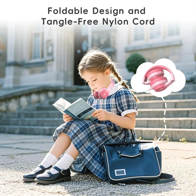 Alt view image 3 of 5 - Candy Bila Wired Kids Headphones for School, Over-Ear for Boys Girls