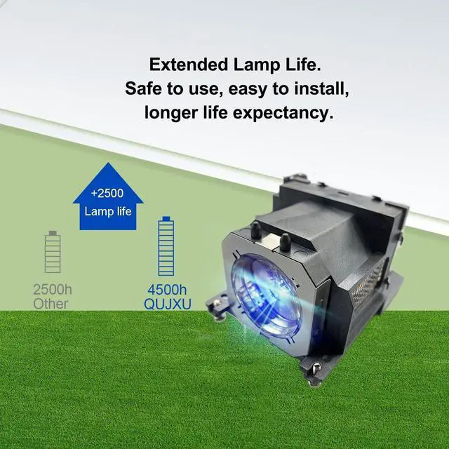 Alt view image 3 of 5 - QUJXU ET-LAV200 Projector Lamp with Housing for Panasonic PT-VX500 VX501 VX510 VW430 VW431D VW435N VW440 VX505N VW430U VW431DU Replacement Projector Lamp