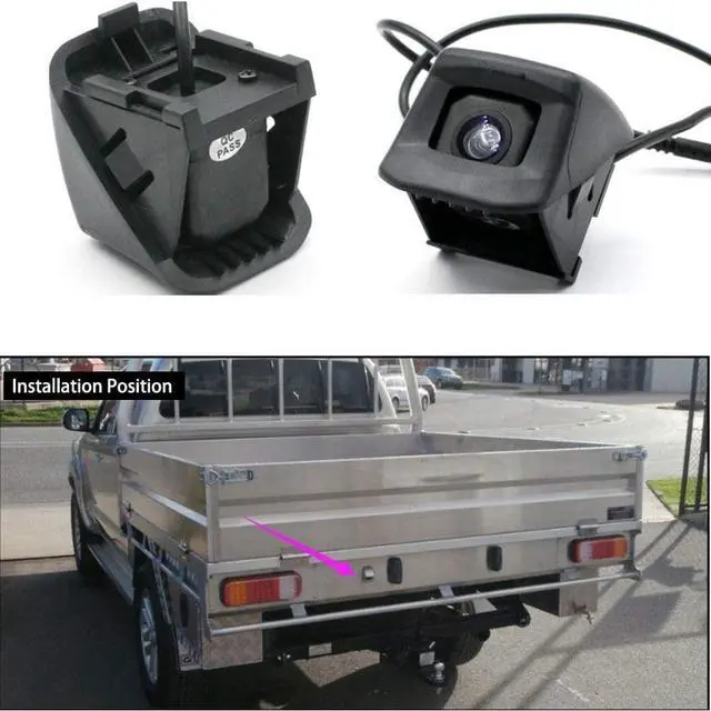 Alt view image 3 of 5 - HD Auto Vehicle Car Van 170 Wide Angle License Plate Light Rear View Reversing Backup Camera Parking Aids System Compatible with Toyota Hilux AN10 AN20 AN30/ AN120 AN130