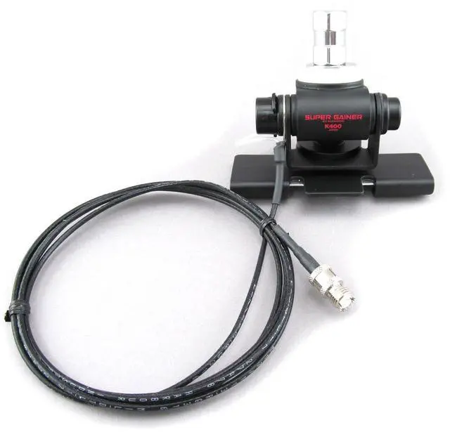 Alt view image 2 of 2 - Diamond Antenna K400-3/8C Trunk/Hatchback Mount 6.5 ft RG316 Coax, 3/8"-24 Thread, No-Drill Installation, Adjustable Lip Mount