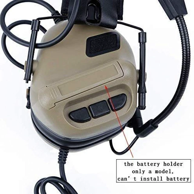 Alt view image 4 of 5 - ATAIRSOFT Tactical Headset Wargame Hunting Headphone Without Noise Cancellation Function (Tan)