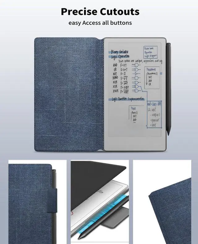 Alt view image 4 of 5 - Case for Remarkable Paper Pro Move,NOUKAJU Magnetic Protection Case,Drop-Resistant,Anti-Scratch,Protection Cover for Remarkable Pro Move Paper Tablet 7.3inch(Blue)