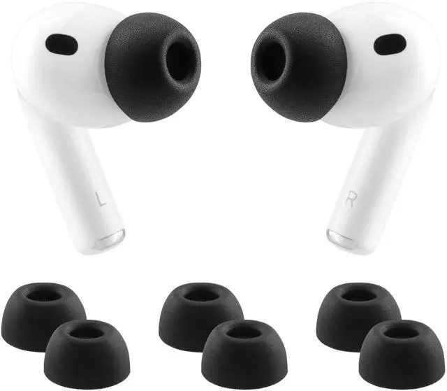 Main image of NANLANFAN Memory Foam Ear Tips for AirPods Pro 3rd Generation 2025, Ultimate Comfort, Replacement Ear Tips for AirPods Pro 3 Earbuds, 3 Pairs (Black, Small)