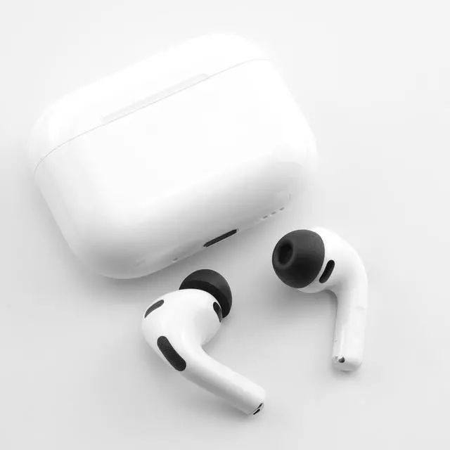 Alt view image 4 of 5 - NANLANFAN Memory Foam Ear Tips for AirPods Pro 3rd Generation 2025, Ultimate Comfort, Replacement Ear Tips for AirPods Pro 3 Earbuds, 3 Pairs (Black, Small)