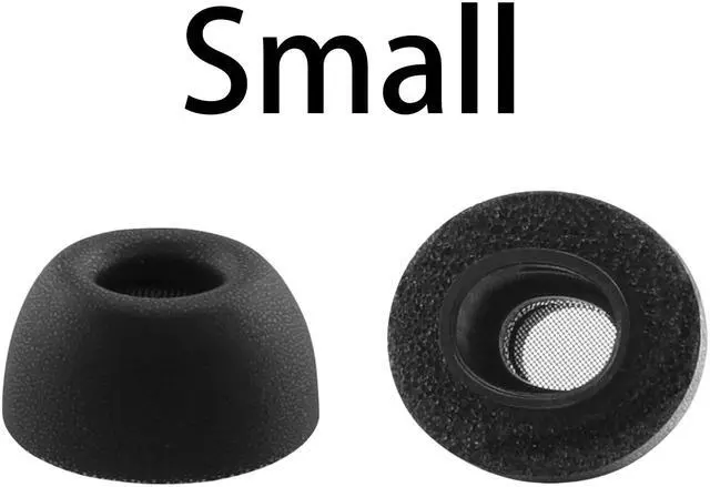Alt view image 5 of 5 - NANLANFAN Memory Foam Ear Tips for AirPods Pro 3rd Generation 2025, Ultimate Comfort, Replacement Ear Tips for AirPods Pro 3 Earbuds, 3 Pairs (Black, Small)