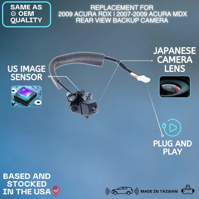 Alt view image 2 of 5 - Backup Camera Replaces for 2009 Acura RDX ^^ 2007 2008 2009 Acura MDX OE Part # 39530STXA02 39530STXA01 (39530-STX-A02, 39530-STX-A01)