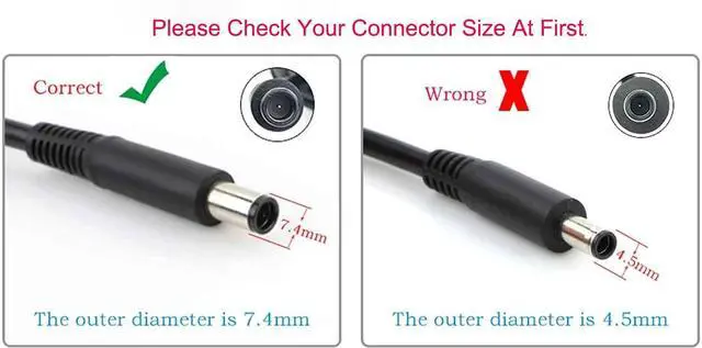 Alt view image 2 of 5 - 65W Charger for Dell S2718H/S2718HX Monitor DA65NM111-00 Power Supply Adapter Cord