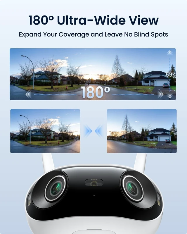 Alt view image 2 of 5 - REOLINK 4K 8MP 180 Panoramic Outdoor Security Camera, Dual-Lens Elite WiFi