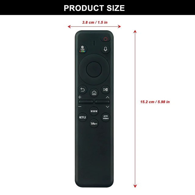 Alt view image 3 of 5 - BN59-01432J Voice Remote Replacement for Samsung 8K HDR QLED Smart TV