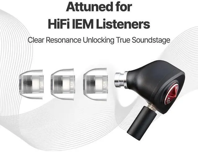 Alt view image 4 of 5 - AZLA Mithryl IEM Ear Tips Surgical Stainless Steel Core for HiFi in Ear Monitors, Wired Earbuds, IEM Earphones & Headphones Earbud Replacement Tips for Clear Spacious Sound (3 Pair) (MS-M-ML)