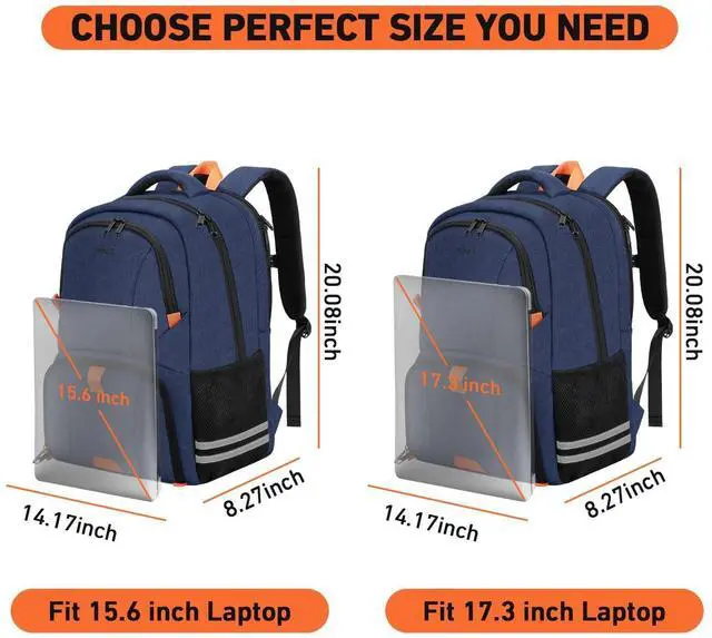 Alt view image 2 of 5 - Ytonet Gym Backpack for Men Women, Travel Backpack, Lightweight Water Resistant Workout Gym Bag Fit 17.3 Inch Laptop, Sports, Camping, Hiking, Dark Blue