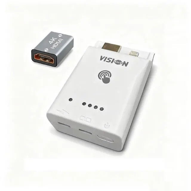 Main image of VISIONHMD HDMI to USB C Adapter for HDMI Devices/iPhone 14 & Earlier with Lightning, Built-in Battery & Charge and Play, Supports 4K 60Hz, for Viture/RayNeo/Xreal/Rokid AR Glasses