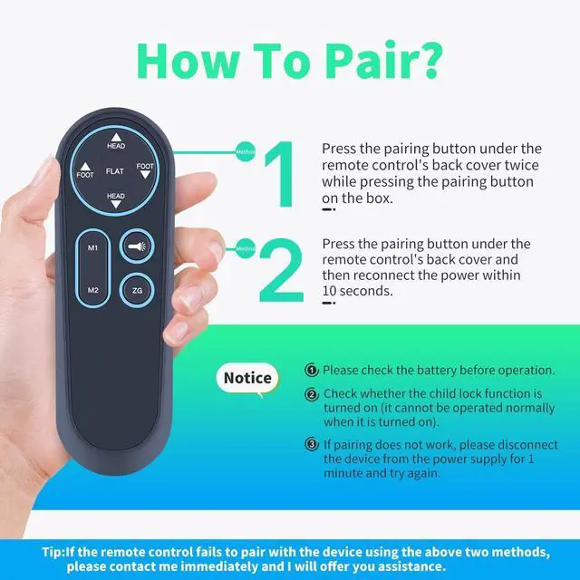 Alt view image 2 of 5 - Snrigw Replacement Remote Control for iDealBed S4 Custom Adjustable Bed Nebula Luxury Hybrid Mattress + 3i,Head/Foot Elevation