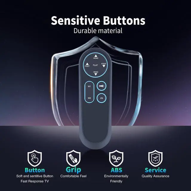 Alt view image 4 of 5 - Snrigw Replacement Remote Control for iDealBed S4 Custom Adjustable Bed Nebula Luxury Hybrid Mattress + 3i,Head/Foot Elevation