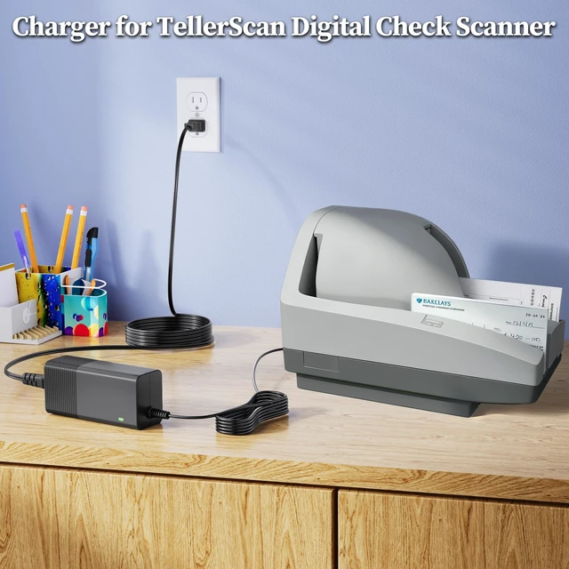Alt view image 2 of 5 - Charger for TellerScan TS240 TS230 TS215 TS4120 Scanner Power Cord 30V