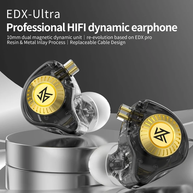 Alt view image 2 of 5 - KZ Edx Ultra Upgraded Dynamic in-Ear Wired Earbuds Headset HiFi Music Bassy IEMs Stereo Sound Earphones/Headphones (with Mic, Edx-Ultra)