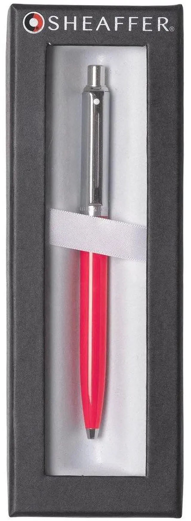 Alt view image 3 of 4 - Sheaffer Sentinel Deep Pink Ballpoint Pen with Chrome Trim
