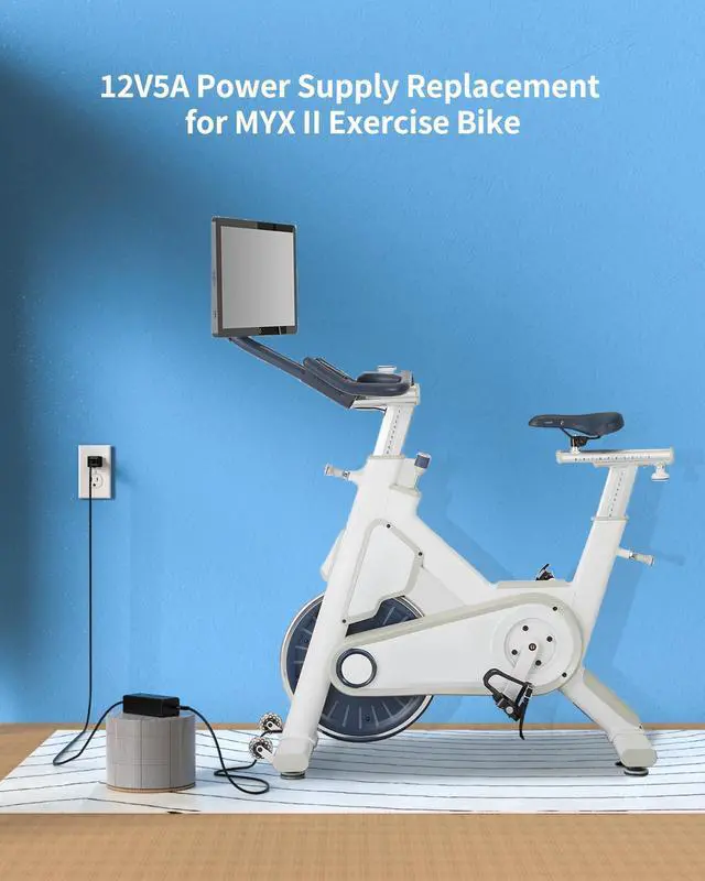 Alt view image 5 of 5 - VHBW for MYX Fitness Bike Power Cord Compatible with MYX Fitness MYX II and MYX II Plus Cycling Bike MYX215A MYX216A 2AUR9-MYX215A 2AUR9-MYX216A KA1670-1205000Q Charger Cord