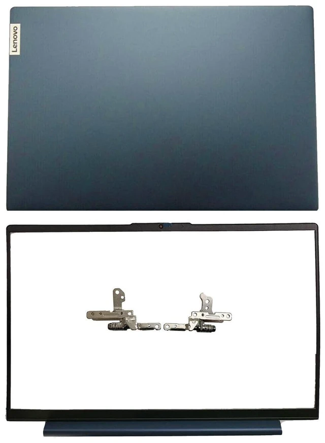 Main image of Wzqrps Replacement Laptop LCD Cover Back Rear Top Lid Hinges Front Bezel for Lenovo ideapad 5 15IIL05 15ARE05 15ITL05 5-15IIL05 5-15ARE05 5-15ITL05 5-15ALC05 5CB0X56073 5CB0Z31048 (Dark Blue)
