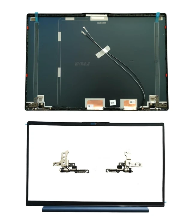 Alt view image 2 of 5 - Wzqrps Replacement Laptop LCD Cover Back Rear Top Lid Hinges Front Bezel for Lenovo ideapad 5 15IIL05 15ARE05 15ITL05 5-15IIL05 5-15ARE05 5-15ITL05 5-15ALC05 5CB0X56073 5CB0Z31048 (Dark Blue)